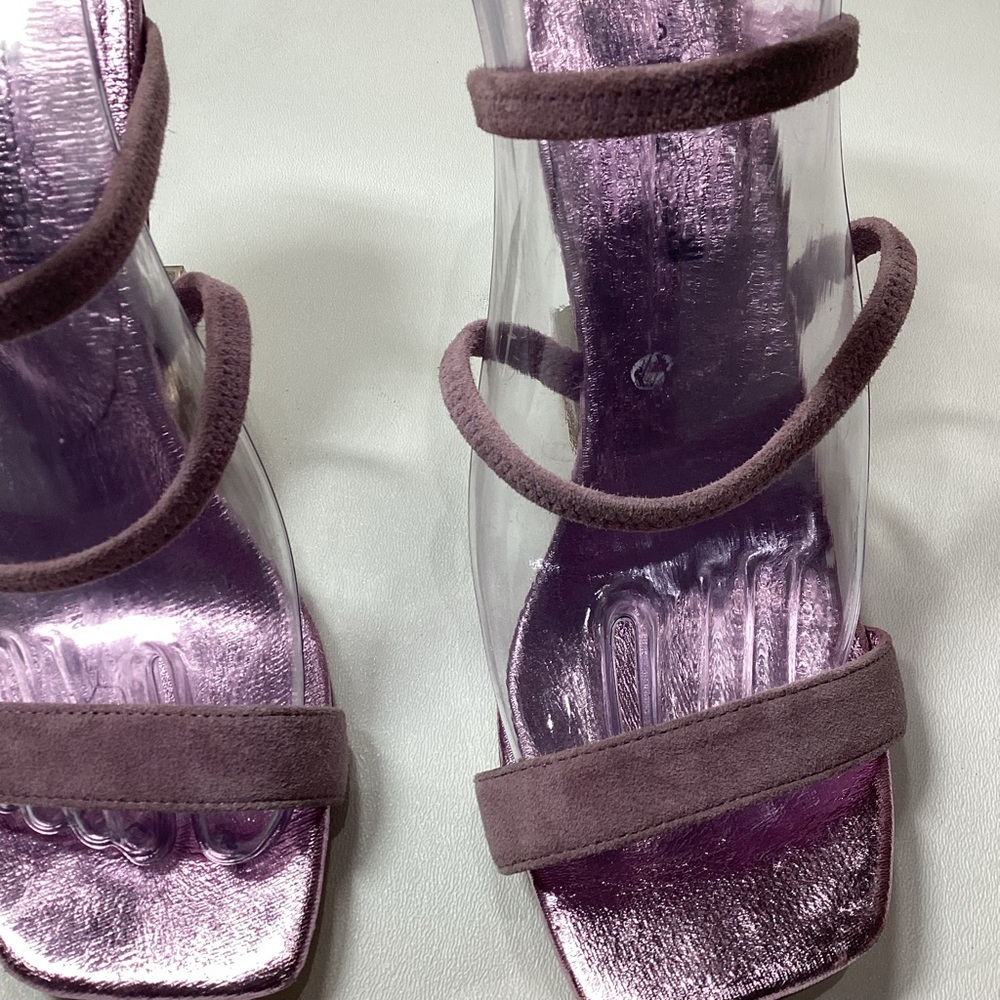 Jeffrey Campbell Geometric Sandal Pink  Suede Metallic - Picture 5 of 16